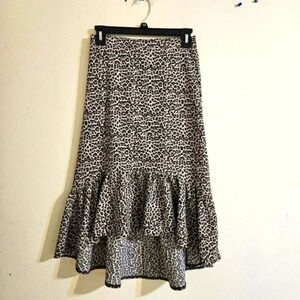 C Style High Low Cheetah Skirt
